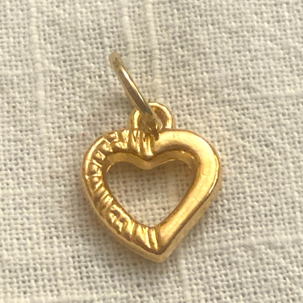 5/$10❤️❤️❤️NEW ROSE GOLD TONE ALLOY HEART CHARM PENDANT